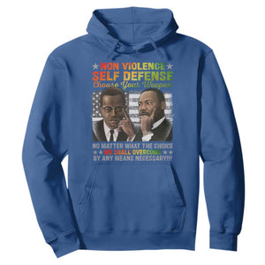 Martin Luther King Jr Malcolm X Hoodie Choose Your Weapon No Matter What The Choice TS09 Royal Blue Print Your Wear