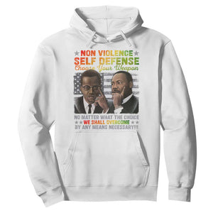 Martin Luther King Jr Malcolm X Hoodie Choose Your Weapon No Matter What The Choice TS09 White Print Your Wear