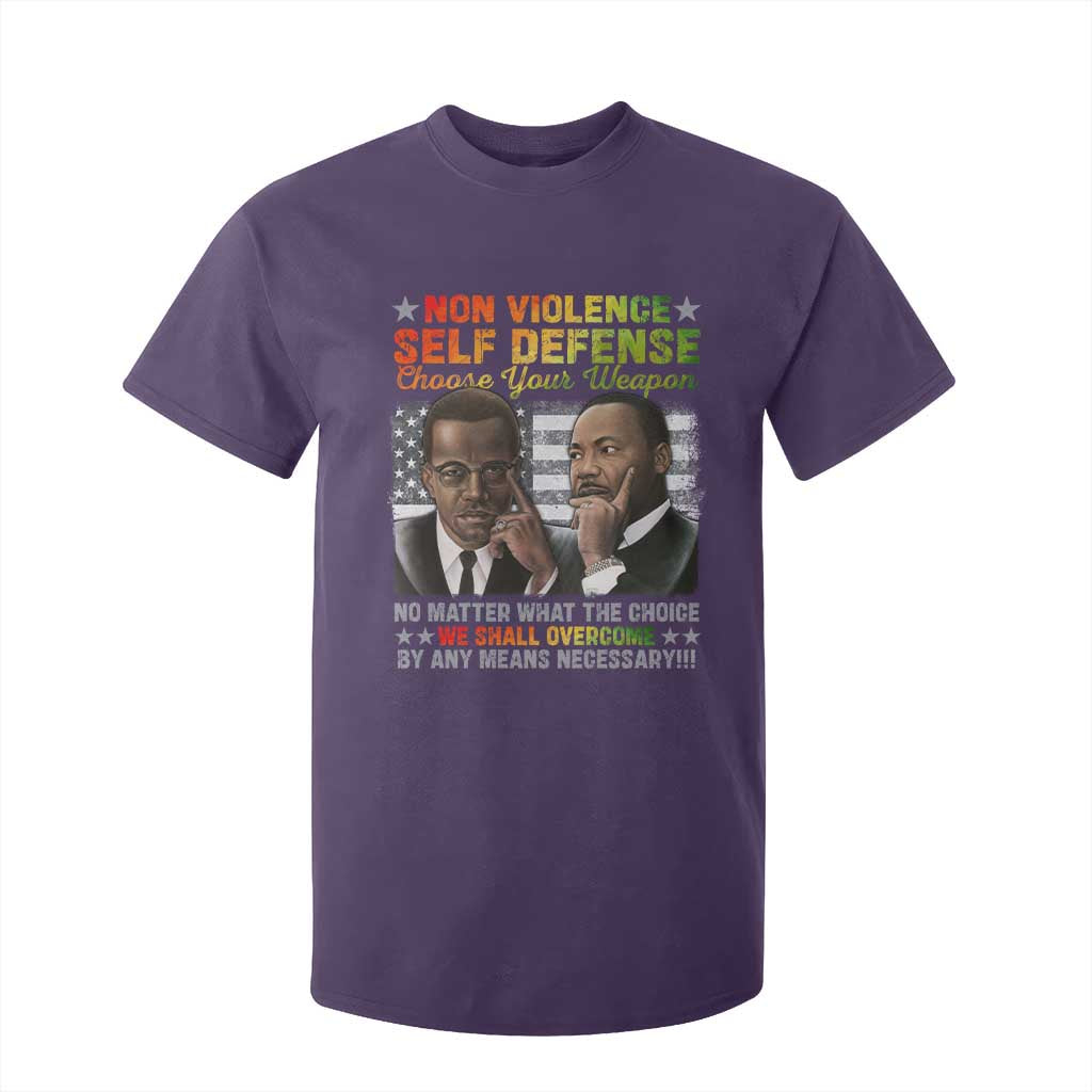 Martin Luther King Jr Malcolm X T Shirt For Kid Choose Your Weapon No Matter What The Choice TS09 Purple Print Your Wear