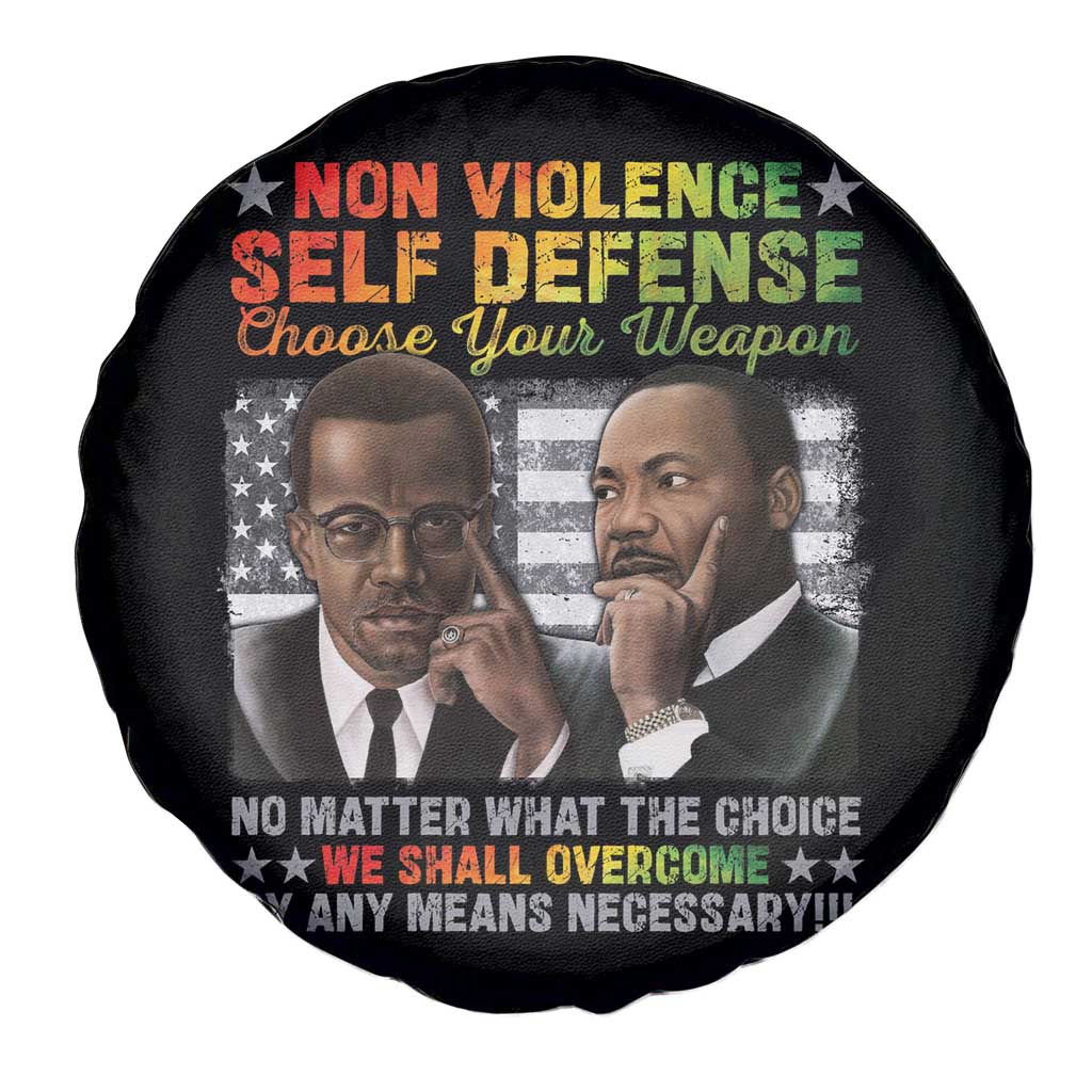 Martin Luther King Jr Malcolm X Spare Tire Cover Choose Your Weapon No Matter What The Choice TS09 Print Your Wear