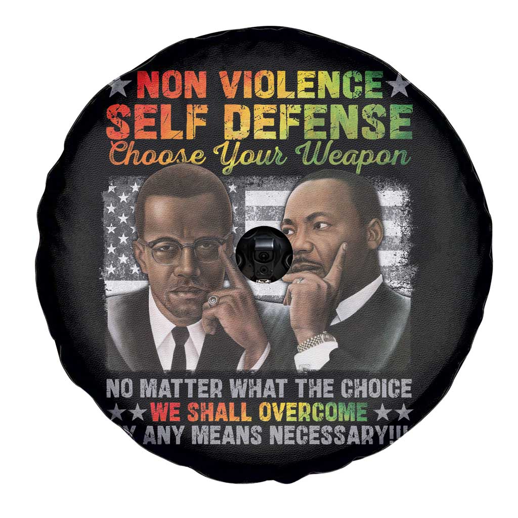 Martin Luther King Jr Malcolm X Spare Tire Cover Choose Your Weapon No Matter What The Choice TS09 Print Your Wear