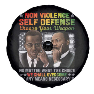 Martin Luther King Jr Malcolm X Spare Tire Cover Choose Your Weapon No Matter What The Choice TS09 Print Your Wear