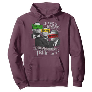 Obama MLK Malcolm X Hoodie Dreams Come True TS09 Maroon Print Your Wear