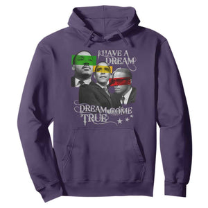 Obama MLK Malcolm X Hoodie Dreams Come True TS09 Purple Print Your Wear
