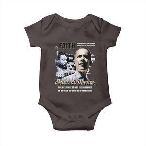 Obama MLK Martin Luther King Jr Baby Onesie TS09 Dark Chocolate Print Your Wear