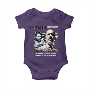 Obama MLK Martin Luther King Jr Baby Onesie TS09 Purple Print Your Wear