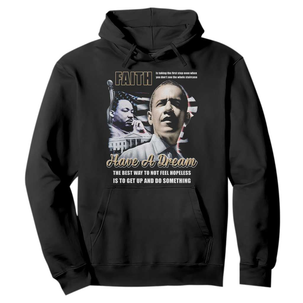 Obama MLK Martin Luther King Jr Hoodie TS09 Black Print Your Wear