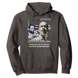 Obama MLK Martin Luther King Jr Hoodie TS09 Dark Chocolate Print Your Wear