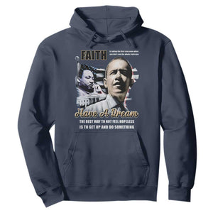 Obama MLK Martin Luther King Jr Hoodie TS09 Navy Print Your Wear