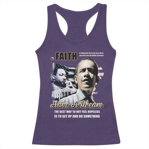 Obama MLK Martin Luther King Jr Racerback Tank Top TS09 Purple Print Your Wear