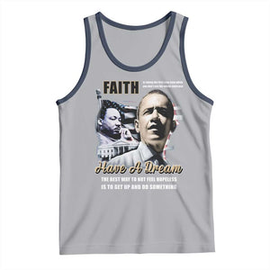Obama MLK Martin Luther King Jr Tank Top TS09 Athletic Heather Navy Print Your Wear