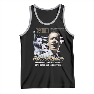 Obama MLK Martin Luther King Jr Tank Top TS09 Black Athletic Heather Print Your Wear