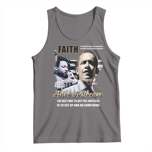 Obama MLK Martin Luther King Jr Tank Top TS09 Deep Heather Print Your Wear