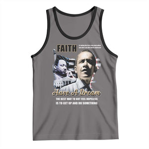 Obama MLK Martin Luther King Jr Tank Top TS09 Deep Heather Black Print Your Wear