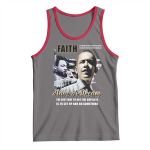 Obama MLK Martin Luther King Jr Tank Top TS09 Deep Heather Red Print Your Wear