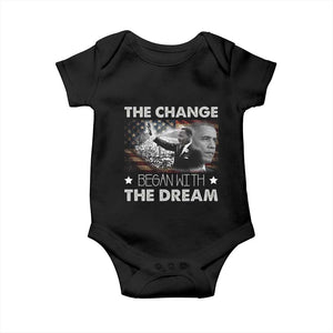 Obama MLK Baby Onesie The Change Began With The Dream TS09 Black Print Your Wear