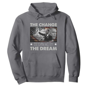Obama MLK Hoodie The Change Began With The Dream TS09 Charcoal Print Your Wear