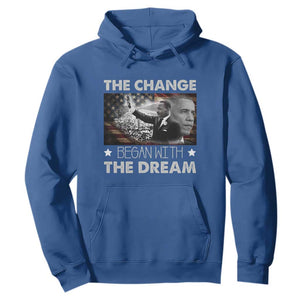 Obama MLK Hoodie The Change Began With The Dream TS09 Royal Blue Print Your Wear