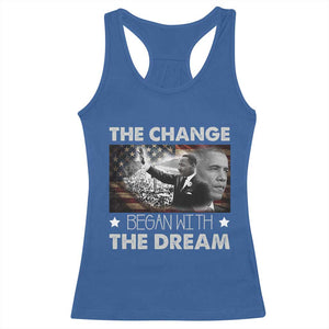 Obama MLK Racerback Tank Top The Change Began With The Dream TS09 Royal Blue Print Your Wear