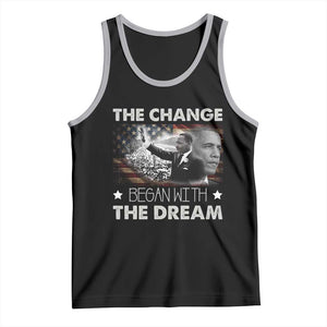 Obama MLK Tank Top The Change Began With The Dream TS09 Black Athletic Heather Print Your Wear