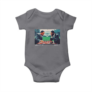 Martin Luther King Jr Malcolm X Baby Onesie Playing Chess White House Black History TS09 Charcoal Print Your Wear