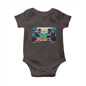Martin Luther King Jr Malcolm X Baby Onesie Playing Chess White House Black History TS09 Dark Chocolate Print Your Wear