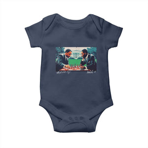 Martin Luther King Jr Malcolm X Baby Onesie Playing Chess White House Black History TS09 Navy Print Your Wear