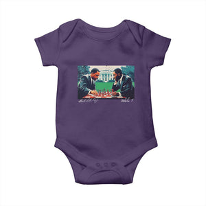 Martin Luther King Jr Malcolm X Baby Onesie Playing Chess White House Black History TS09 Purple Print Your Wear