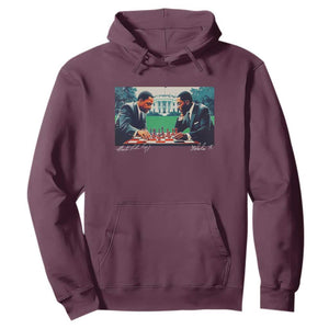 Martin Luther King Jr Malcolm X Hoodie Playing Chess White House Black History TS09 Maroon Print Your Wear