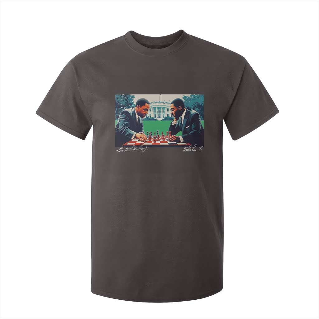Martin Luther King Jr Malcolm X T Shirt For Kid Playing Chess White House Black History TS09 Dark Chocolate Print Your Wear