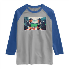 Martin Luther King Jr Malcolm X Raglan Shirt Playing Chess White House Black History TS09 Sport Gray Royal Print Your Wear