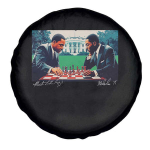 Martin Luther King Jr Malcolm X Spare Tire Cover Playing Chess White House Black History TS09 Print Your Wear