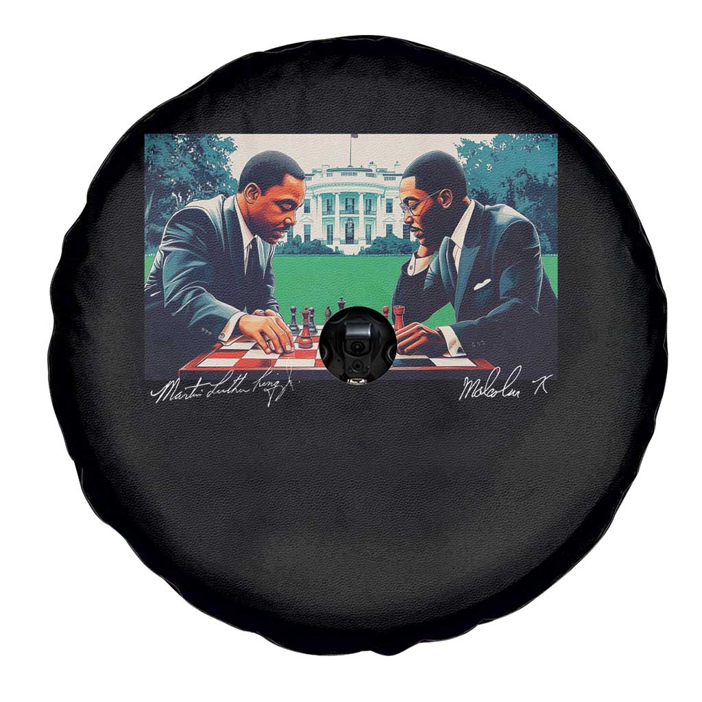 Martin Luther King Jr Malcolm X Spare Tire Cover Playing Chess White House Black History TS09 Print Your Wear