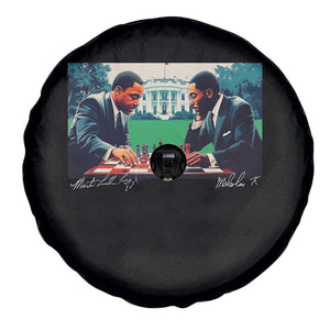 Martin Luther King Jr Malcolm X Spare Tire Cover Playing Chess White House Black History TS09 Print Your Wear