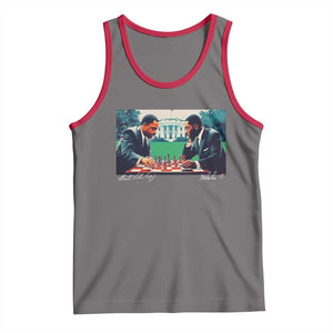 Martin Luther King Jr Malcolm X Tank Top Playing Chess White House Black History TS09 Deep Heather Red Print Your Wear