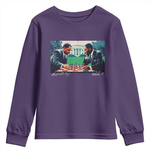 Martin Luther King Jr Malcolm X Youth Sweatshirt Playing Chess White House Black History TS09 Purple Print Your Wear