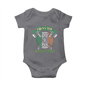Irish Firefighter Baby Onesie Fir Na Tine Man Of Fire TS09 Charcoal Print Your Wear
