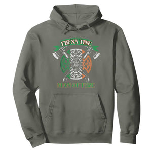 Irish Firefighter Hoodie Fir Na Tine Man Of Fire TS09 Military Green Print Your Wear