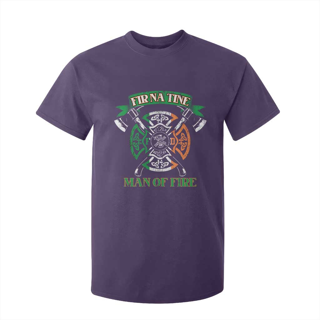 Irish Firefighter T Shirt For Kid Fir Na Tine Man Of Fire TS09 Purple Print Your Wear