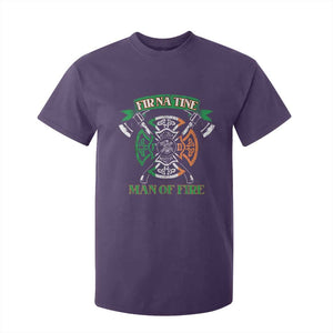 Irish Firefighter T Shirt For Kid Fir Na Tine Man Of Fire TS09 Purple Print Your Wear