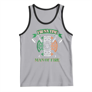 Irish Firefighter Tank Top Fir Na Tine Man Of Fire TS09 Athletic Heather Black Print Your Wear