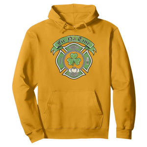 Irish Firefighter Hoodie Fir Na Tine Man Of Fire Celtic Claddagh Cross TS09 Gold Print Your Wear