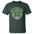 Irish Firefighter T Shirt Fir Na Tine Man Of Fire Celtic Claddagh Cross TS09 Dark Forest Green Print Your Wear