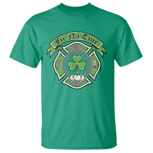 Irish Firefighter T Shirt Fir Na Tine Man Of Fire Celtic Claddagh Cross TS09 Irish Green Print Your Wear
