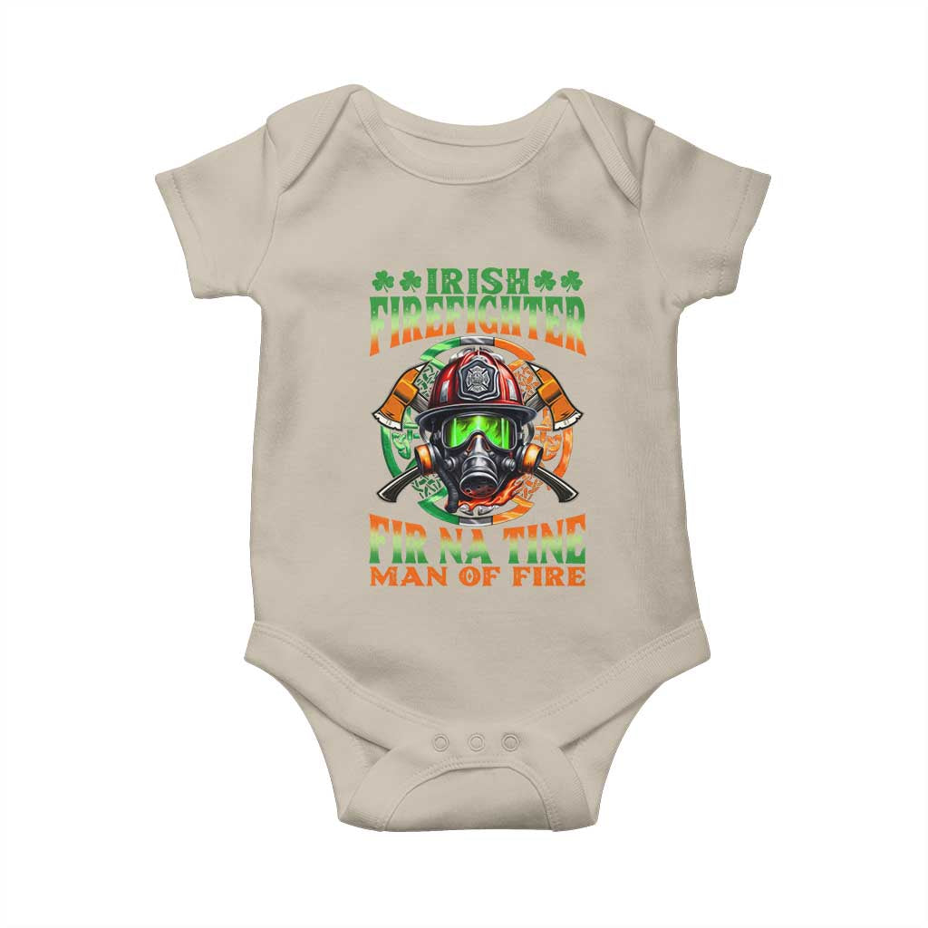 Fir Na Tine Man Of Fire Baby Onesie Irish Firefighter Pride TS09 Sand Print Your Wear