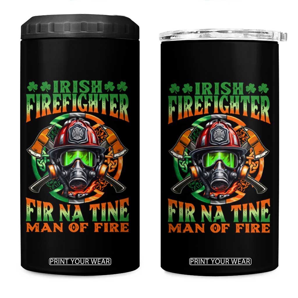 Fir Na Tine Man Of Fire 4 in 1 Can Cooler Tumbler Irish Firefighter Pride TS09 One Size: 16 oz Black Print Your Wear
