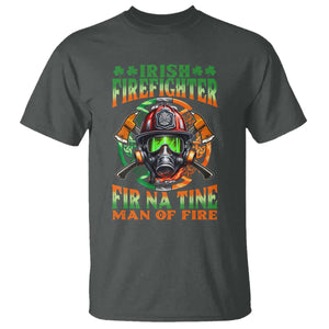 Fir Na Tine Man Of Fire T Shirt Irish Firefighter Pride TS09 Dark Heather Print Your Wear
