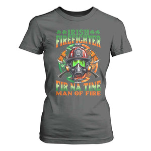 Fir Na Tine Man Of Fire T Shirt For Women Irish Firefighter Pride TS09 Dark Heather Print Your Wear