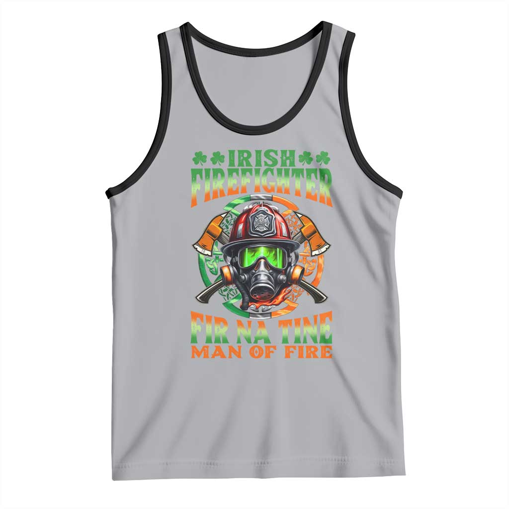 Fir Na Tine Man Of Fire Tank Top Irish Firefighter Pride TS09 Athletic Heather Black Print Your Wear