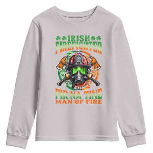 Fir Na Tine Man Of Fire Youth Sweatshirt Irish Firefighter Pride TS09 Ice Gray Print Your Wear